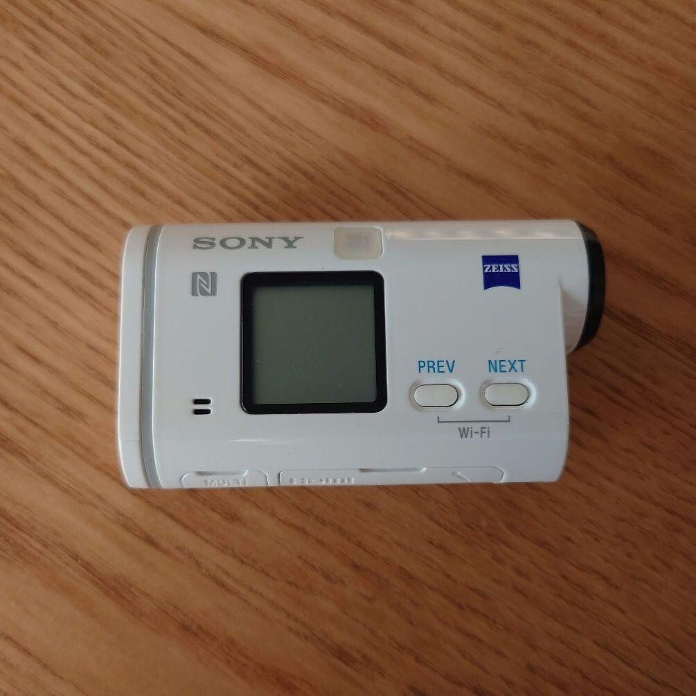 SONY HDR-AS200V W Action Cam Digital Camcorder 8.79MP White Tested