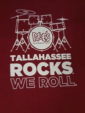 MOE'S TEX MEX RESTURANT TALLAHASSEE FL ROCKS - LARGE DARK RED T-SHIRT H1916