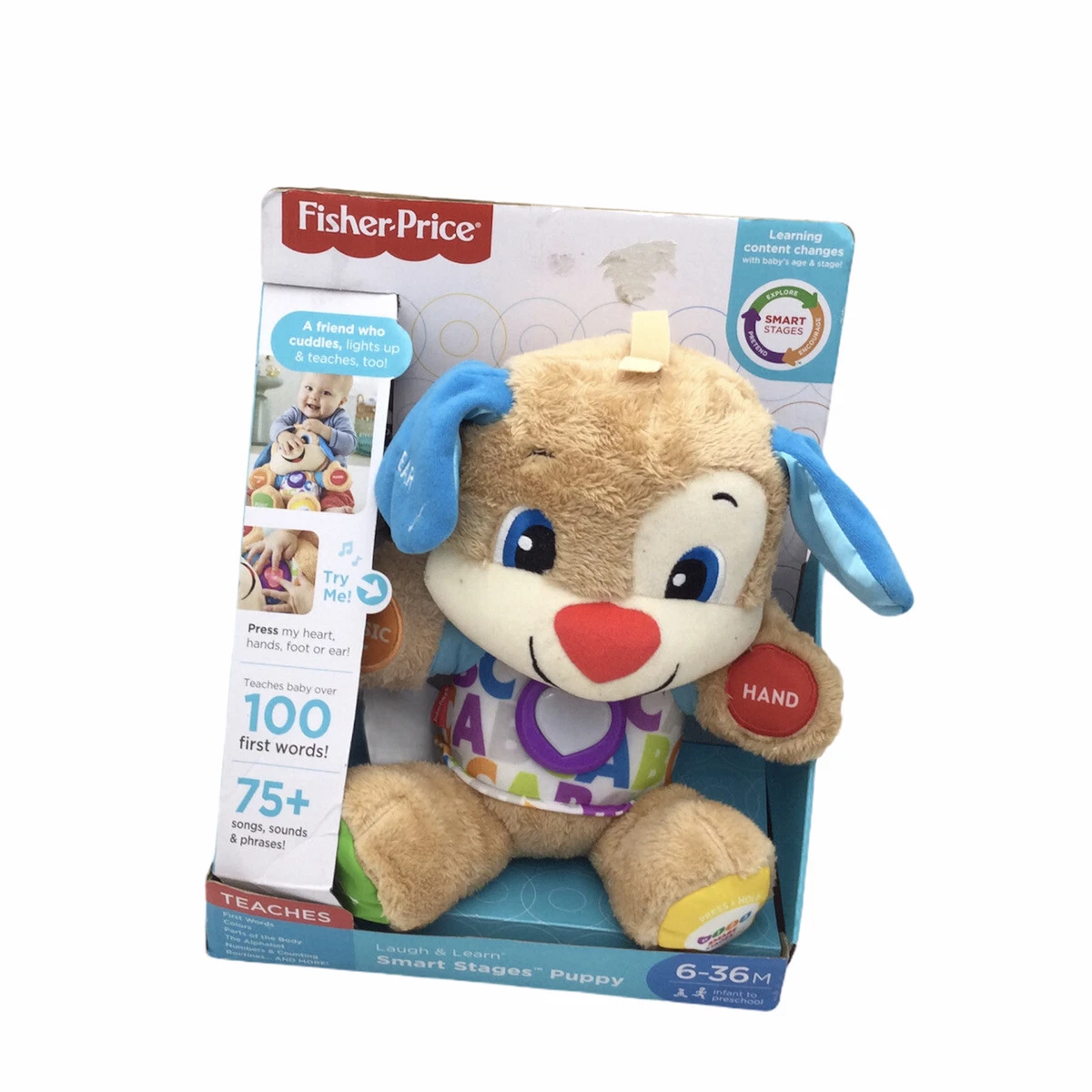 Fisher-Price Plush Baby Toy With Lights And Smart Stages Learning Content, Laugh & Learn Puppy