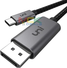 uni USB C to DisplayPort Cable 4K 2K Thunderbolt 3/4 Compatible 6ft Plug n Play