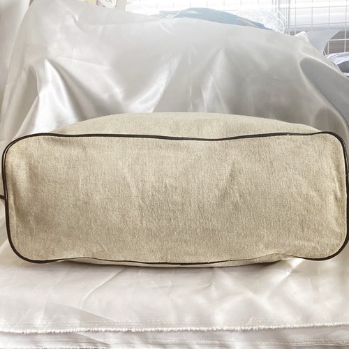 Avon Linen Blend Beaded Tan Large Tote Bag - Picture 5 of 9