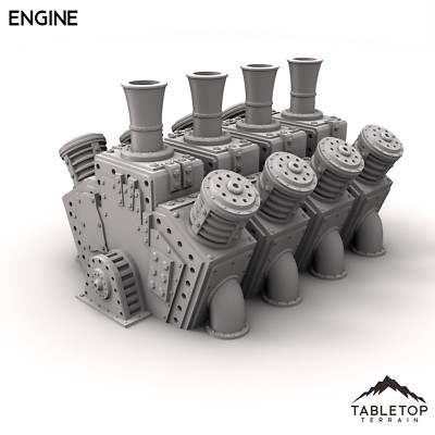 Engine - Warpzel 1A Orbital Hulk - Wargaming Ork Terrain