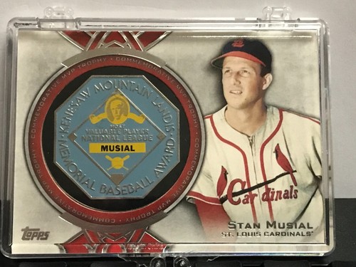 2013 Topps St. Louis Cardinals Stan Musial Commemorative MVP Trophy Card MVP-SM