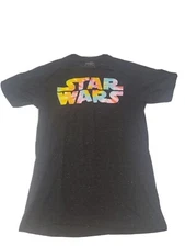 Star Wars V Fifth Sun Uni-Sex MED T Shirt Tie Dye Logo Black Specked Rare