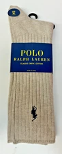 Polo Ralph Lauren Classic Cotton Crew Sock Beige Men's Size 13-16 (8205XXLE)