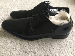 joseph abboud black patent dress shoe