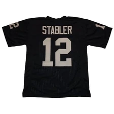 Ken Stabler UNSIGNED CUSTOM Sewn Stitched Black Jersey - M to 3XL