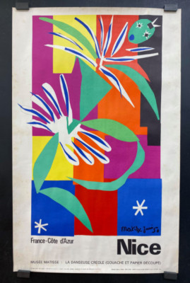 ORIGINAL Vintage Travel Poster FRANCE NICE Cote D'Azur Creole Dancer MATISSE
