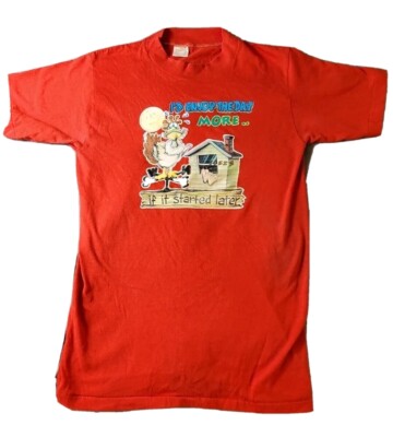 VTG 90s T Shirt Single Stitch Sportswear Tag Size Small I'd enjoy the day more..