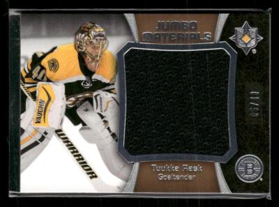 2015-16 Upper Deck Ultimate Collection #JM-TR Tuukka Rask Jumbo Materials #/40