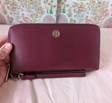 Tory Burch Robinson Zip Continental Leather Wallet