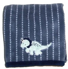 Parents Choice Dinosaur Baby Blanket Blue Green Arrow Triangle 30x40" Walmart