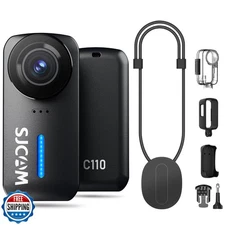 SJCAM 4K Thumb Body Camera,Tiny Action Camera, Mini Stabilized Hands-Free POV
