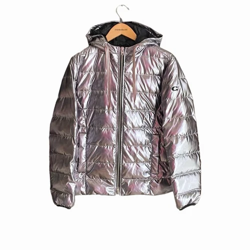 Giacca imbottita leggera COACH metallizzata taglia media