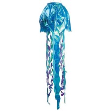 50" Blue Iridescent Jellyfish 3D Windsock