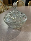 Vintage Anchor Hocking EAPC Star of David 5.25” Lidded Candy Dish