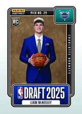 Liam Mcneeley 2025 Panini Instant NBA DRAFT #29 Hornets Rookie - QTY