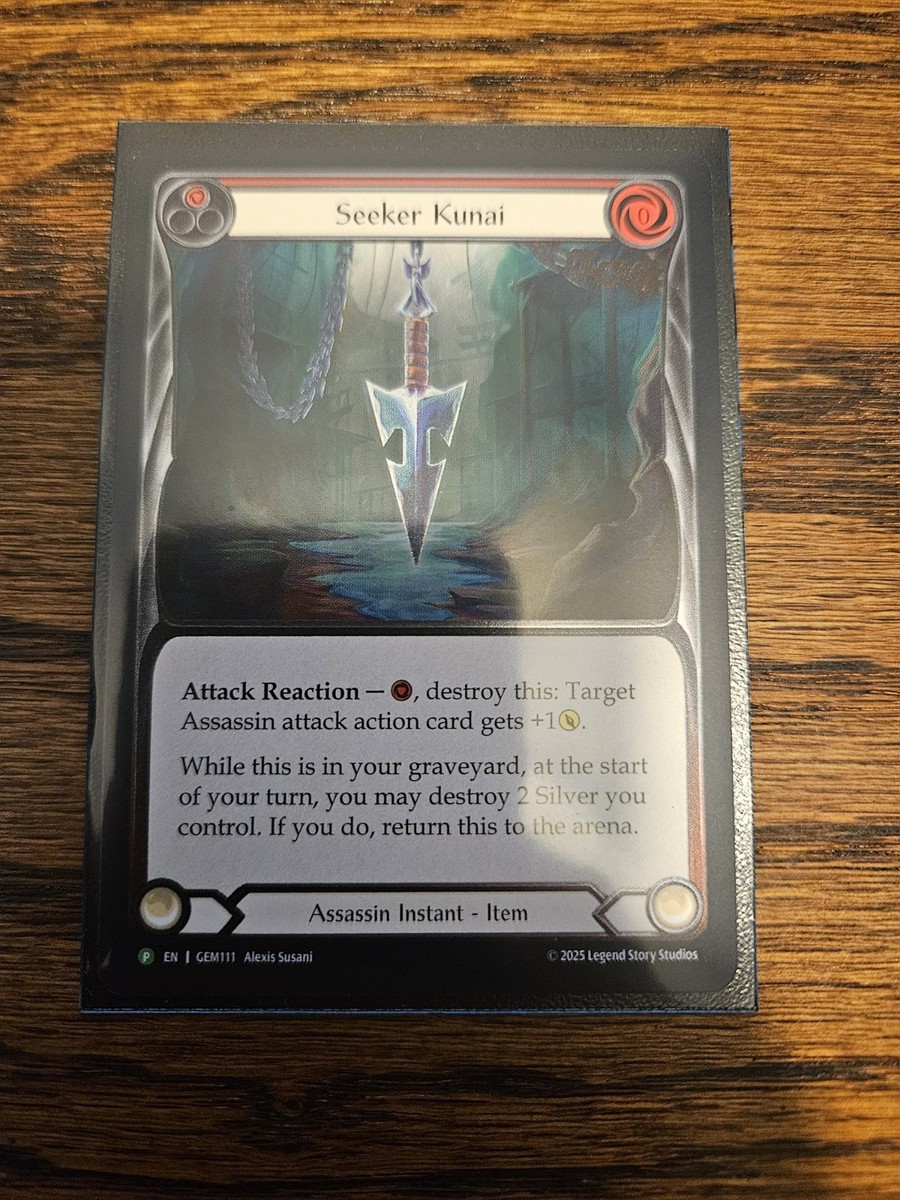Cold Foil Flesh and Blood Seeker Kunai (Red) GEM111 GEM Pack 4