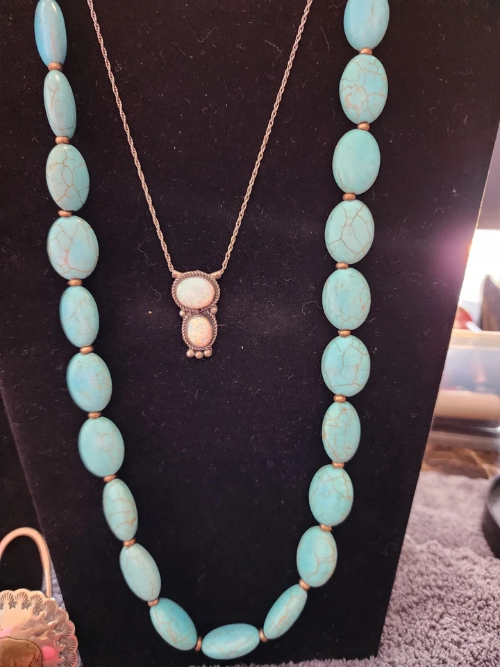 Auténtico lote de joyas de plata y turquesa Foto 3 de 4