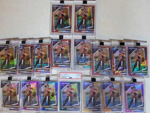 2021 Kyle Trask Panini Rookies Stars Airborne Rainbow Prizm Gold Green Auto RC