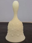 Vtg 1970's Fenton Satin Custard Glass Daisy Button Pattern Bell Photochromic