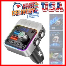 54W Bluetooth 5.3 Car Adapter with 4 Charging Ports PD 36W  QC3.0 18W , Wir...