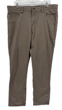 English Laundry Men's Brown Textured Straight Leg Pants 36W x 32L Cotton Blend