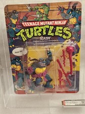 1990 TMNT Playmates Slash Yellow Belly AFA 80  Graded MOC
