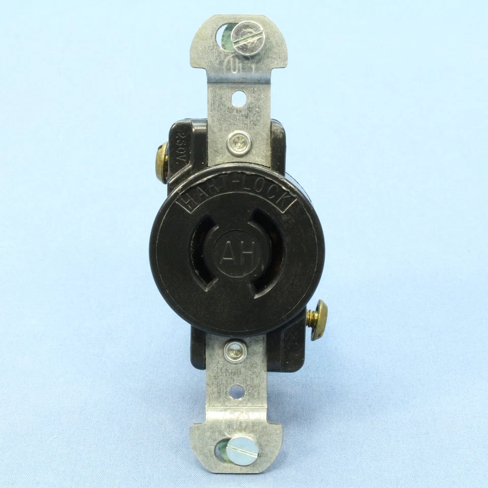 Non-NEMA Locking Receptacle Single Outlet Twist Turn 20A 250V Arrow Hart 7210B - Image 3 of 4