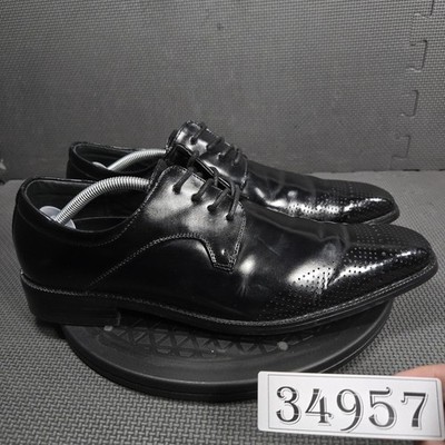 Stacy Adams Shoes Mens Size 11M Black Leather Cap Toe Derby Dress 20170-001