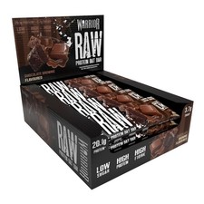 Warrior Raw Protein Bars 12 x 75g ? High Protein Snacks, Chocolate Brownie ?