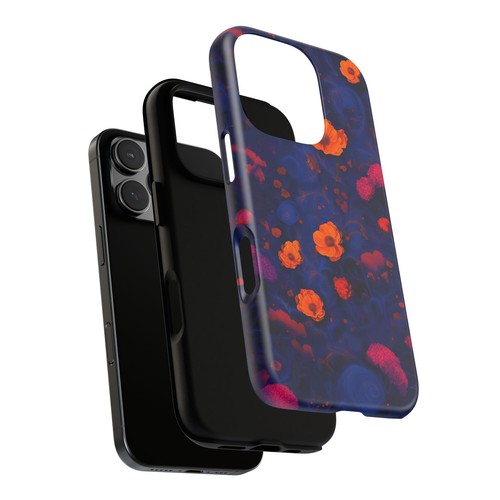 Blue Floral Phone Case, Tough Phone Case, Cute Phone Cover, Unique Gift For Her - 第 10/273 張圖片