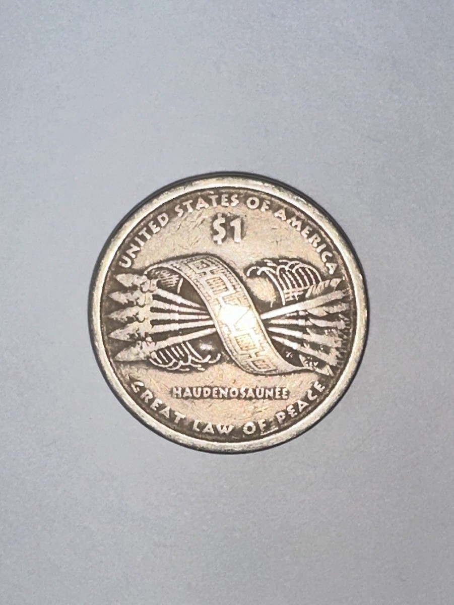 ワンケージ（旧サイズ）W1050 D790 H720 Sacagawea Haudenosaunee, No Date Coin Error, 11 Stars, No Writing