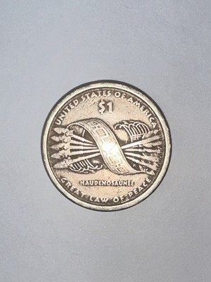Sacagawea Haudenosaunee, No Date Coin Error, 11 Stars, No Writing