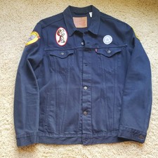 Levi's Type 3 Denim Trucker Jacket Mens XL With Patches