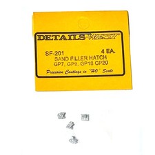 NEW Details West SF-201 Sand Filler Hatches 4 EMD GP7 through GP20 HO Scale