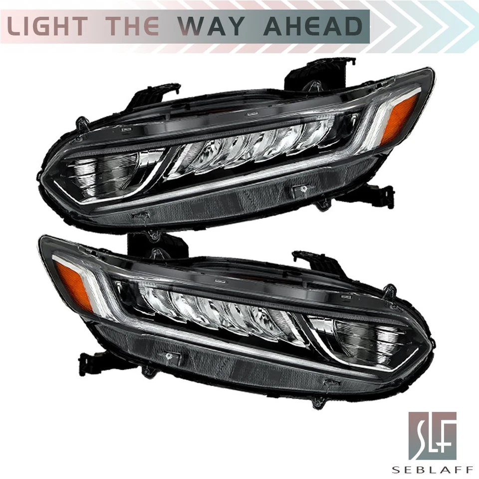 For Honda Accord 2018-2020 Front Headlight Halogen W/LED DRL Signal Assy RH&LH - Image 4 of 4