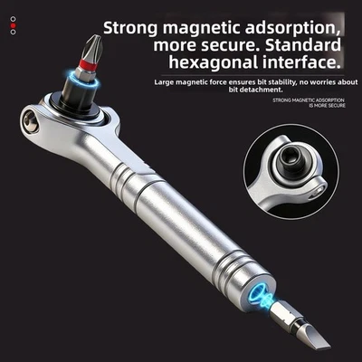40-in-1 Magnetic Ratchet Wrench Set Swivel Joint 60 Tooth Multi Position - Image 1 of 4