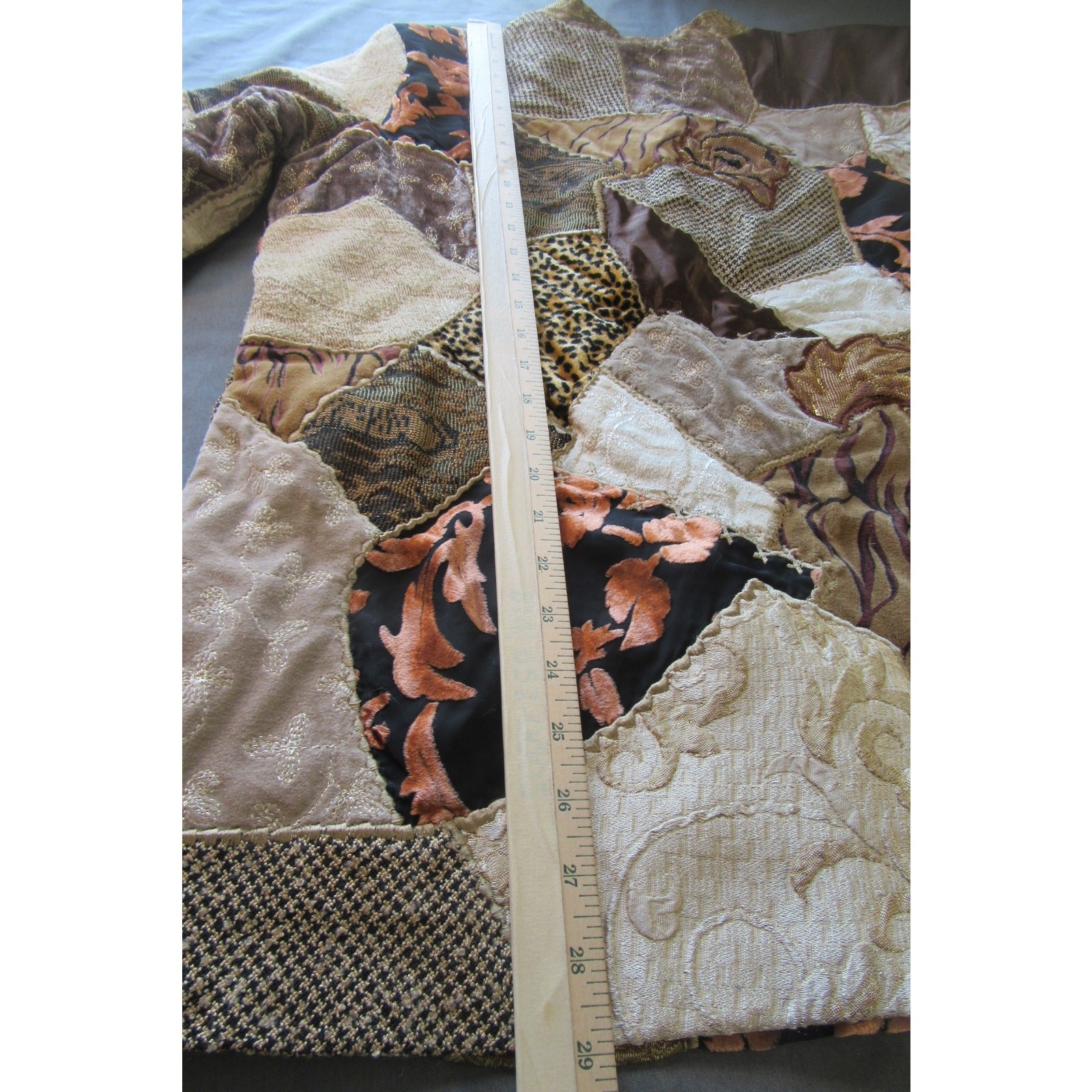 (2) Indigo Moon Jackets Patchwork Tapestry Artsy … - image 13