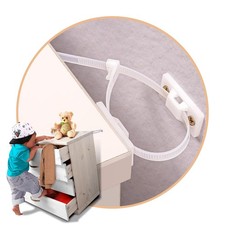 12 Pairs Furniture Anchors for Baby Proofing Anti Tip Child Safety Cabinet Strap