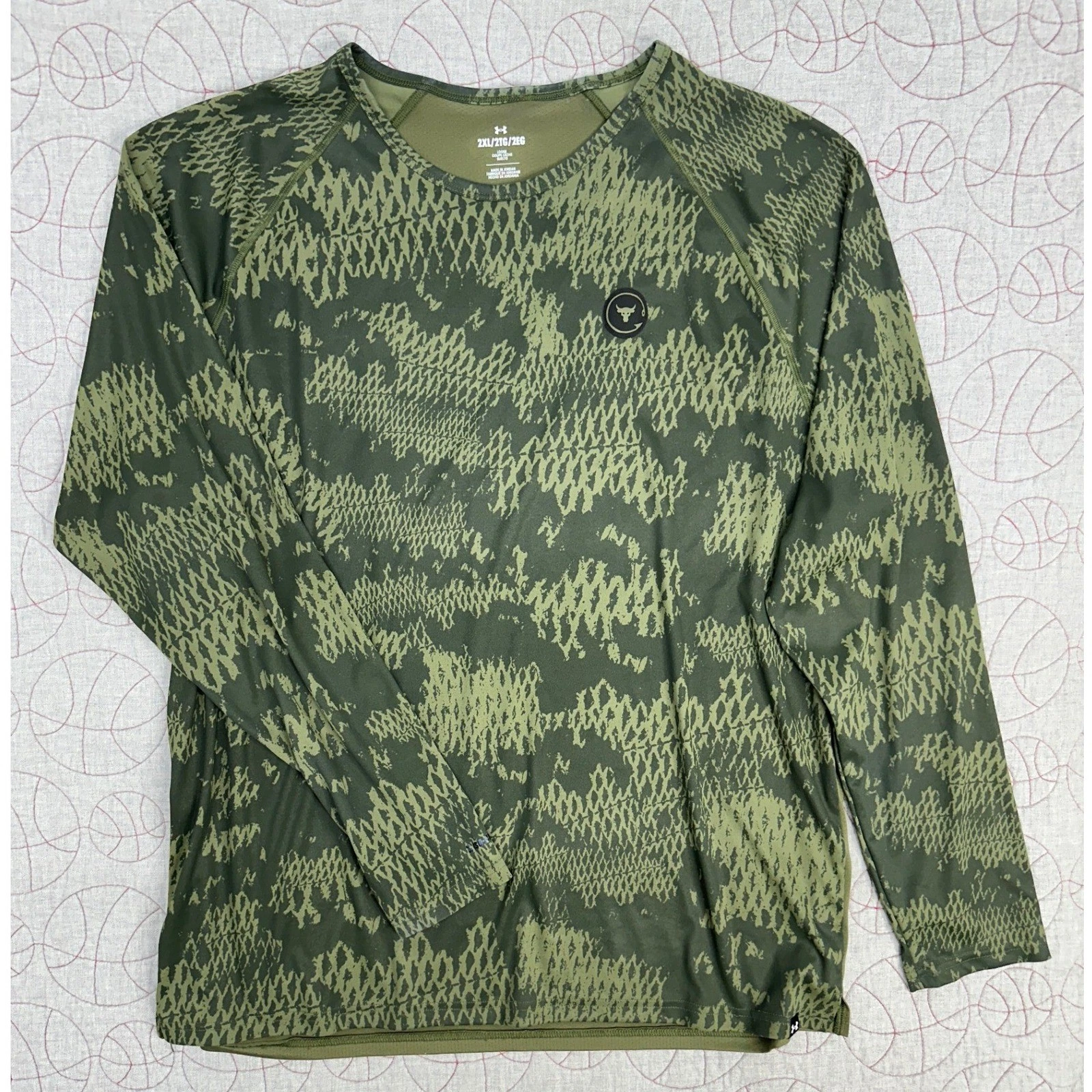 Under Armour Project Rock Iso-Chill Fishing Shirt Green Camo / Men's XX-Large