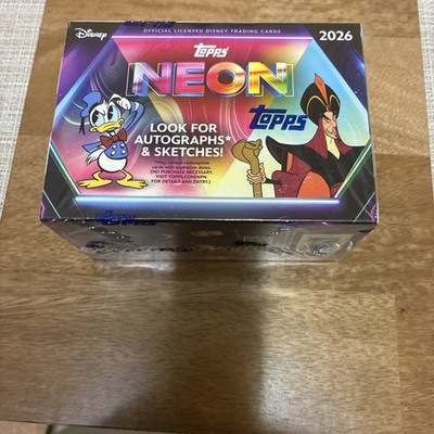 2026 TOPPS DISNEY NEON VALUE BLASTER BOX. FACTORY SEALED.