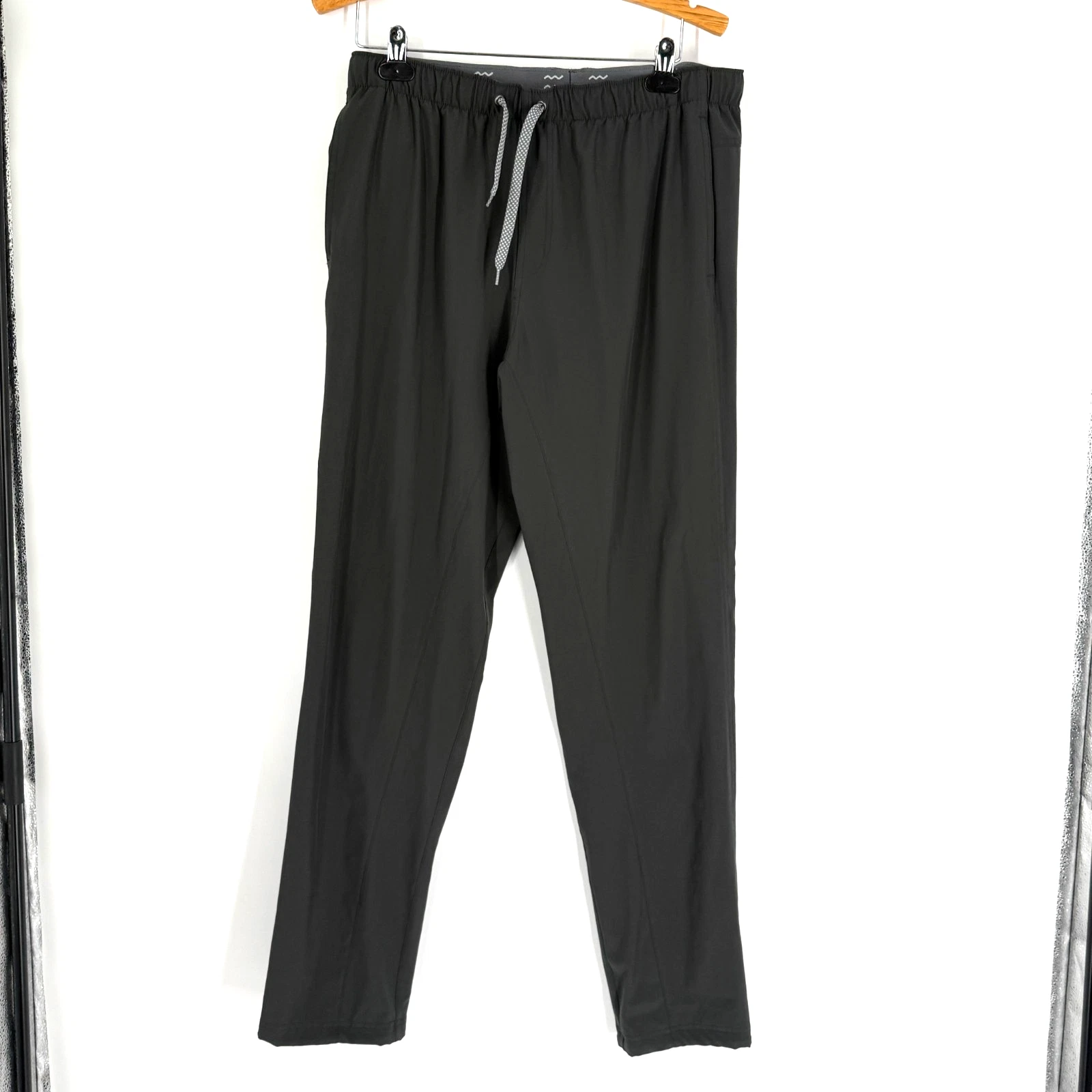 Free Fly Active Breeze Pants Mens L Gray Lightweight Stretch Performance Fish