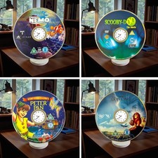 Animated Movie DVD Clock Finding Nemo Upcycled Handmade Desktop Display