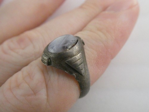 Vintage Unmarked Sterling Silver Pale Blue Star Sapphire Ring AS IS GEM Sz 7.25 - Picture 15 of 17