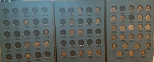 41-Coin Lot of Mercury Head Dimes 90% Silver Various Dates & Mints AG to EF