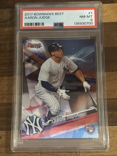2017 Topps Bowman’s Best AARON JUDGE Rookie PSA 8 RC New York Yankees MLB