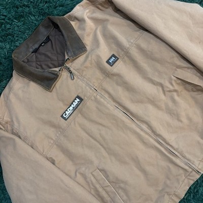 Vintage Helly Hansen Detroit Jacket Style Leather Collar Size 3XL