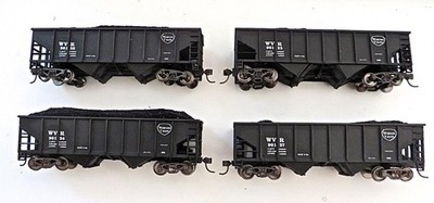 HO 4 Kadee Wabash Valley 34' Rib Side Loaded Coal Hoppers Different Car Numbers