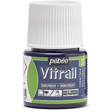 Peinture pour verre - Vitrail - Pébéo - Bleu Cobalt - 45ml